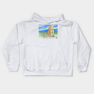 Belém Tower sketch on canvas Kids Hoodie